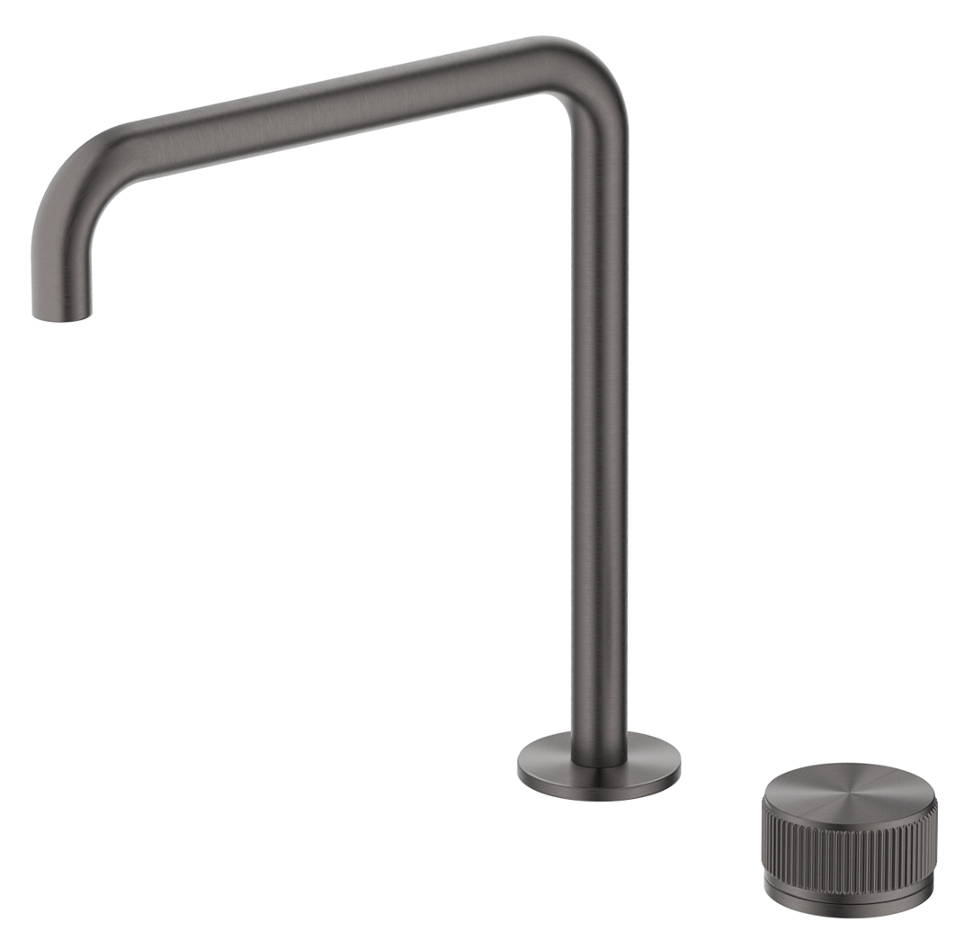 Mica Fluted Soft-Square Hob Sink/Basin Mixer Set - Neche Interiors
