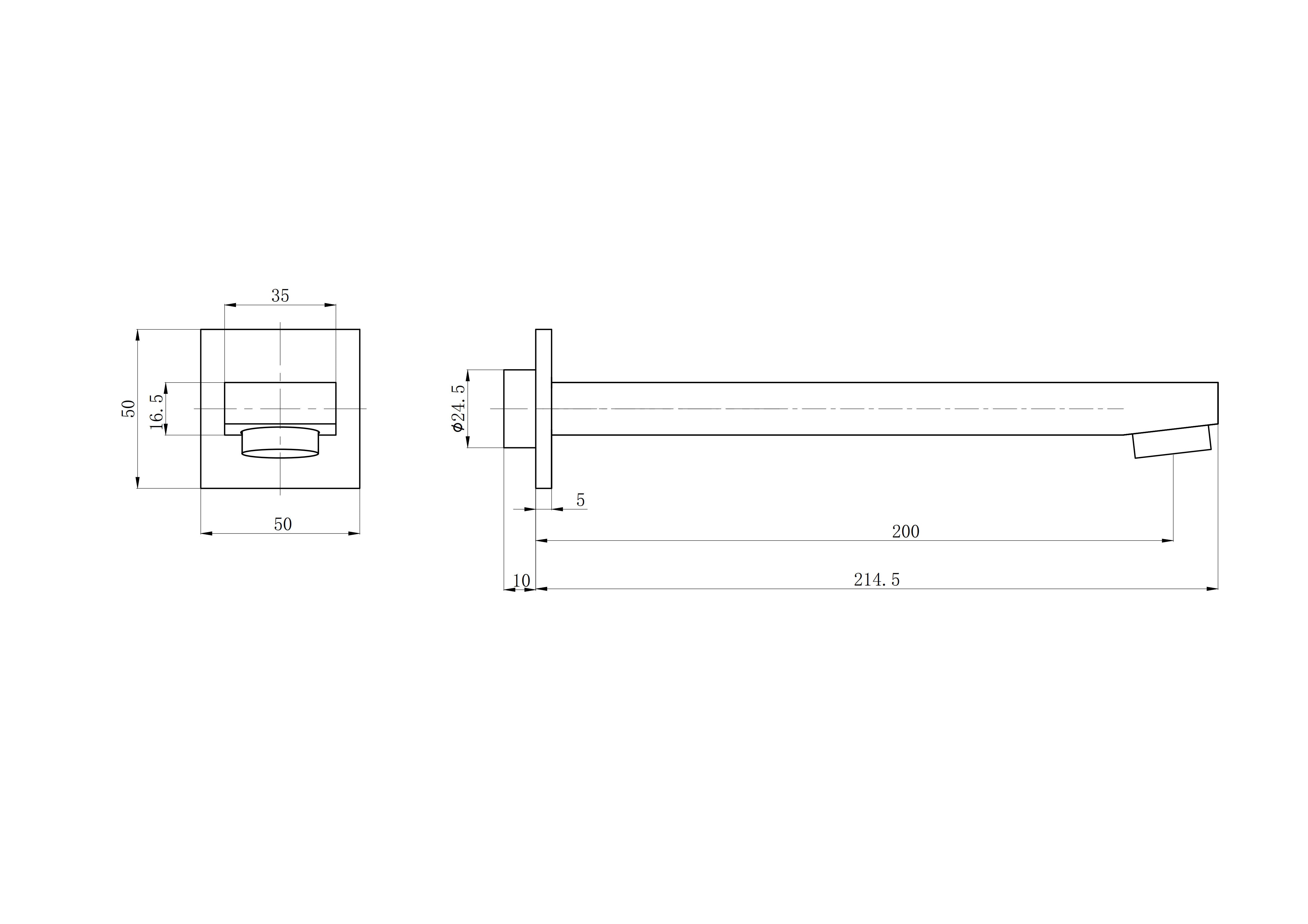 Ceram Bath Spout - Neche Interiors