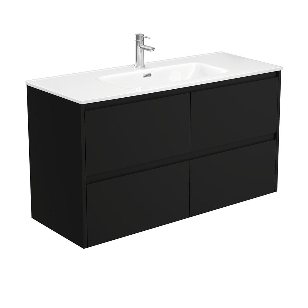 Joli Amato Satin Black Wall-Hung Vanity