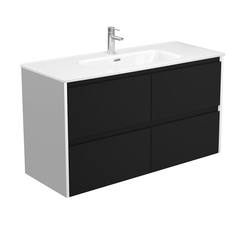 Joli Amato Satin Black Wall-Hung Vanity
