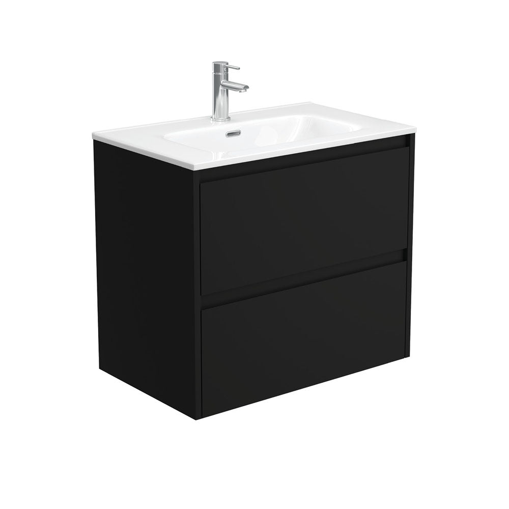 Joli Amato Satin Black Wall-Hung Vanity