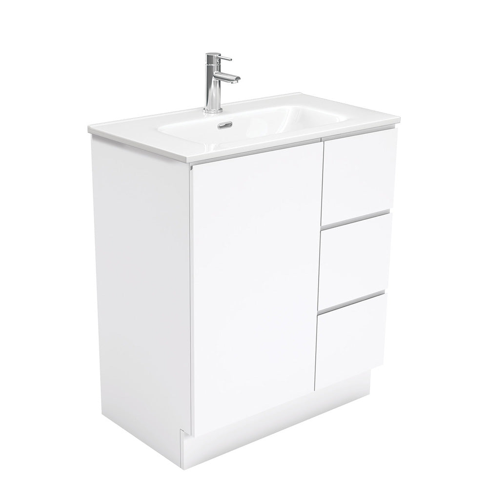Joli Fingerpull Gloss White Vanity On Kickboard