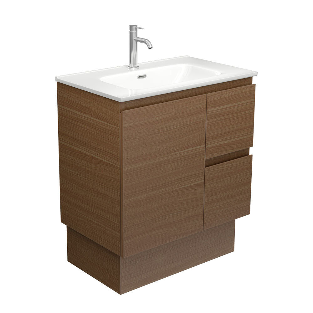 Joli Edge Walnut 750 Vanity on Kickboard