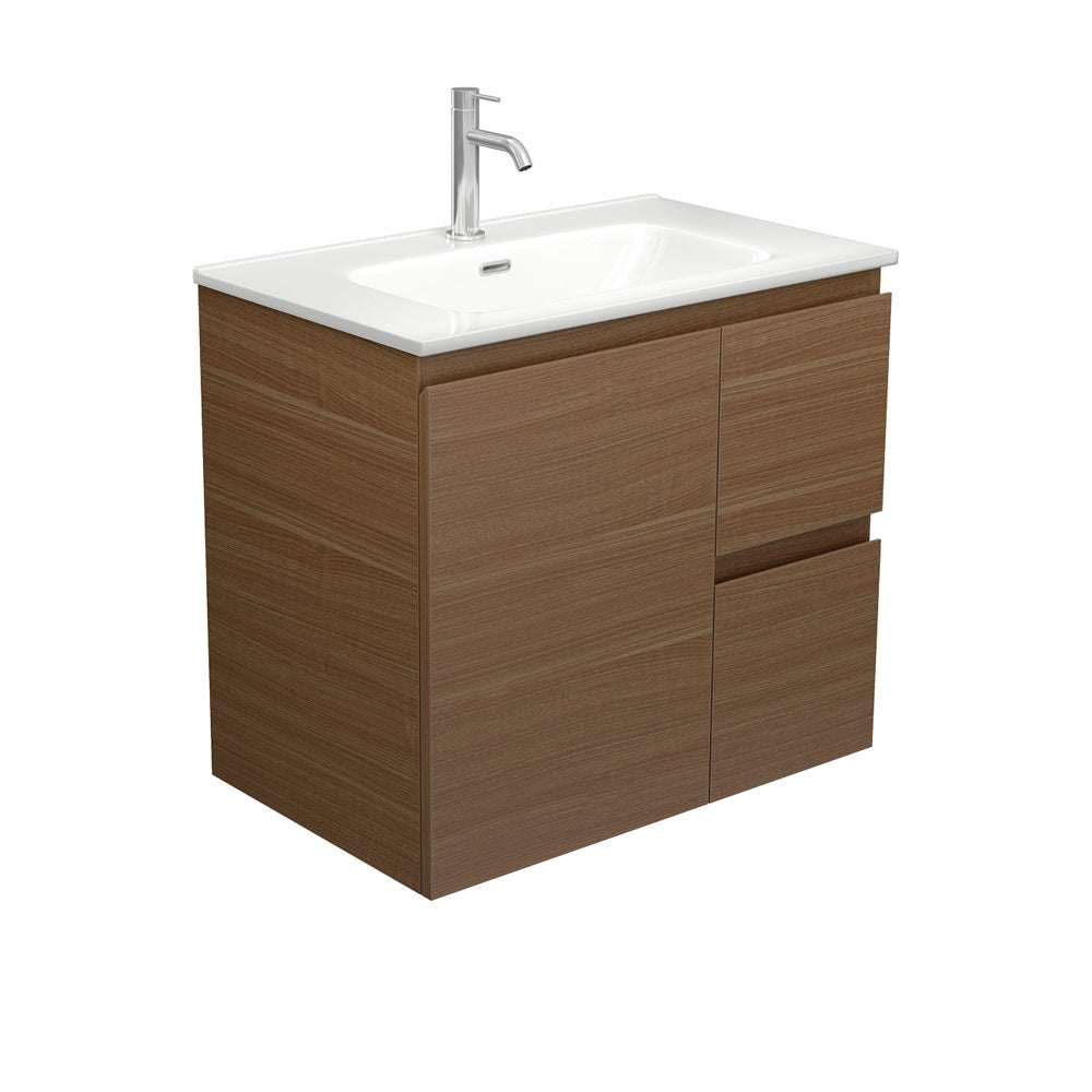 Joli Edge Walnut 750 Wall Hung Vanity