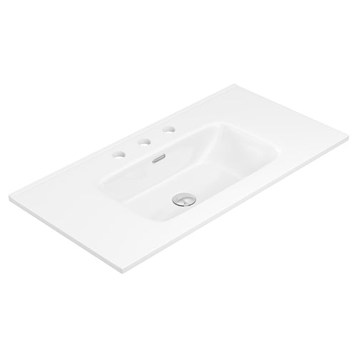 Joli Gloss Full Depth Ceramic Basin Top 900mm 3TH