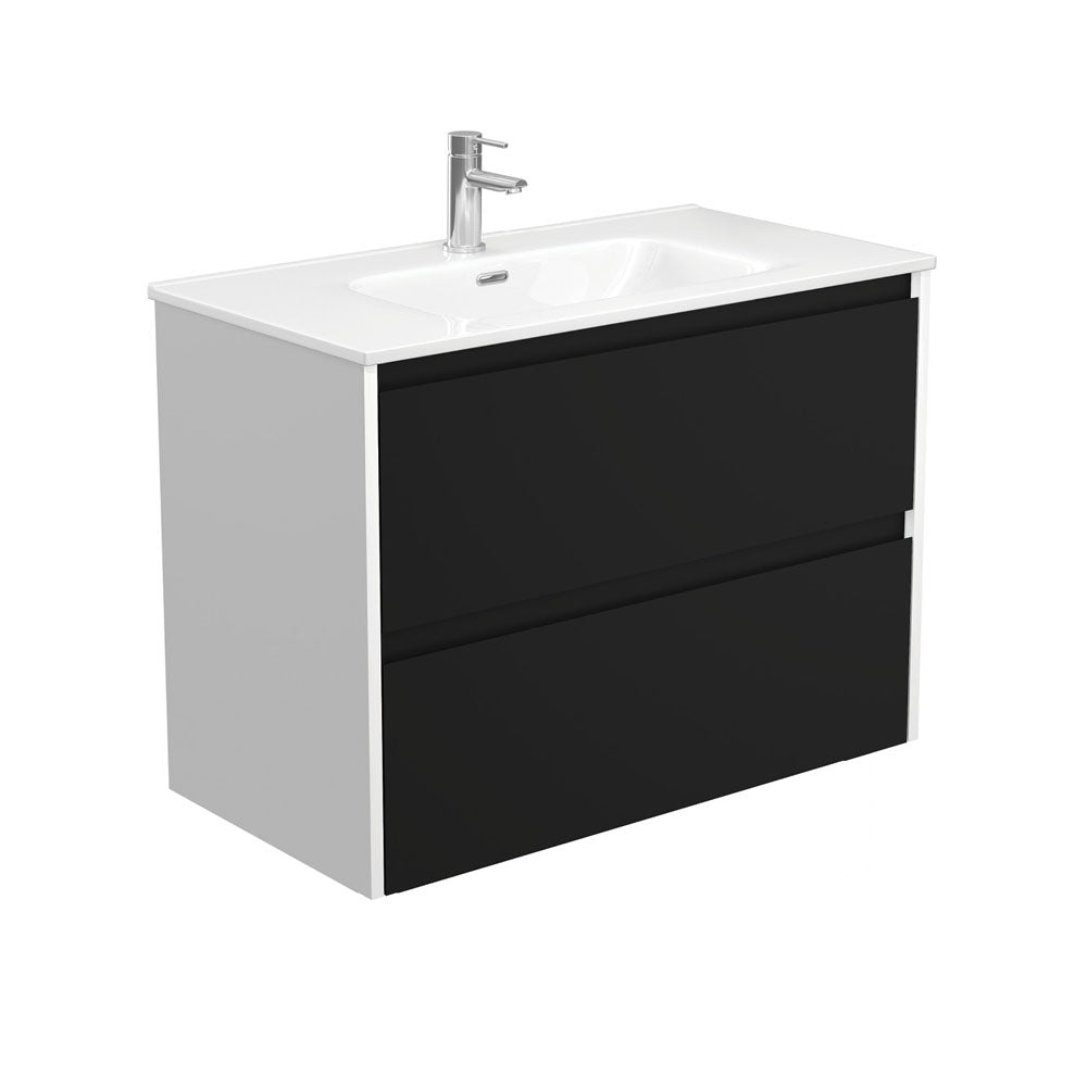 Joli Amato Satin Black Wall-Hung Vanity