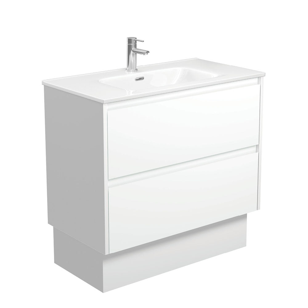 Joli Amato Satin White Vanity On Kick