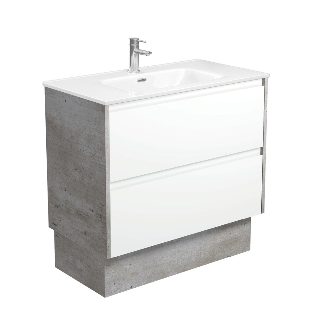 Joli Amato Satin White Vanity On Kick