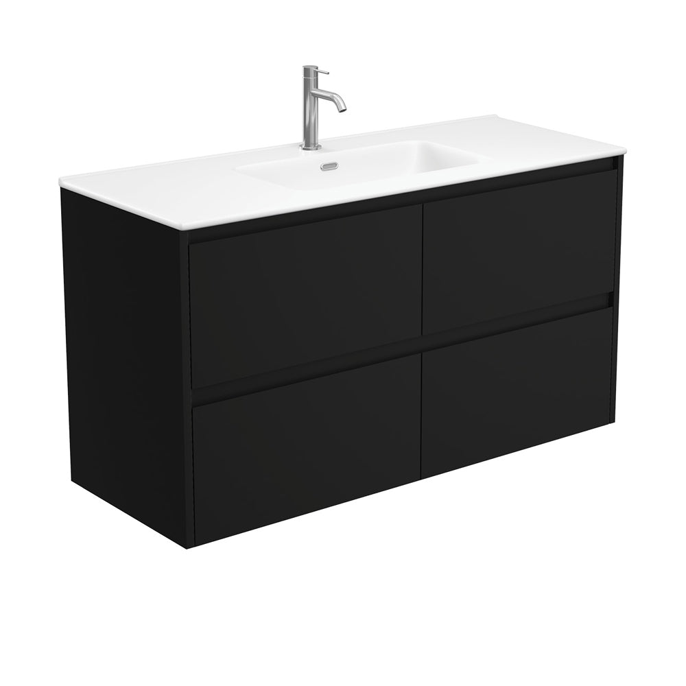 Joli Matte Amato Satin Black Wall Hung Vanity with