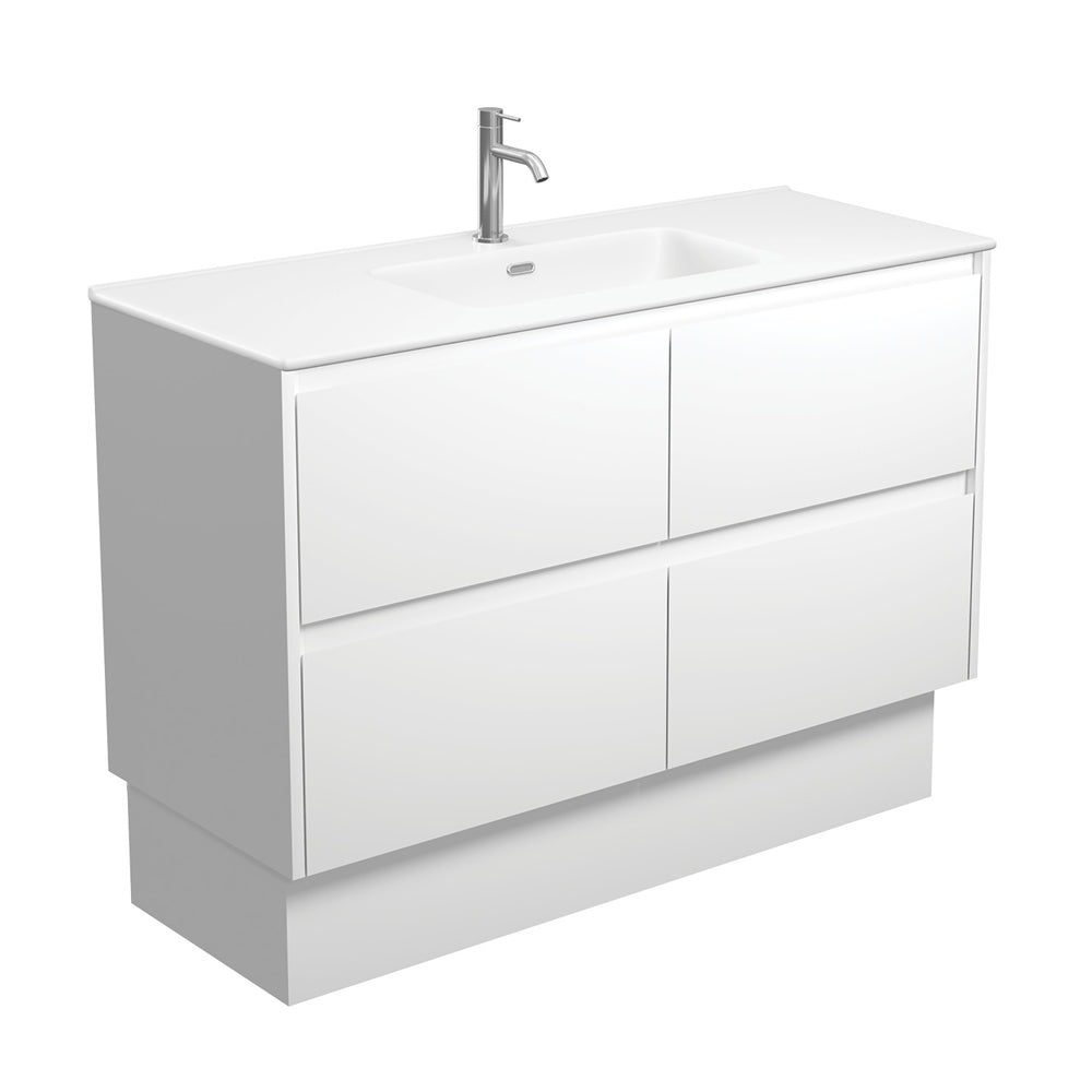 Joli Matte Amato Satin White Vanity On Kickboard with