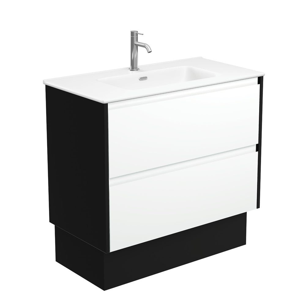 Joli Matte Amato Satin White Vanity On Kickboard with