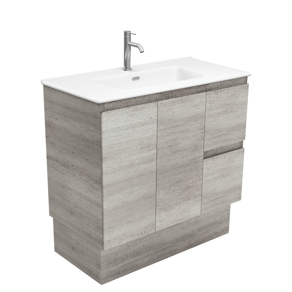 Joli Matte Edge Industrial Vanity On Kickboard