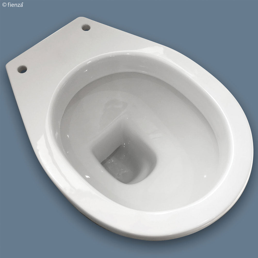 Stella Care Adjustable Link Toilet Suite, Gloss White with Blue Seat