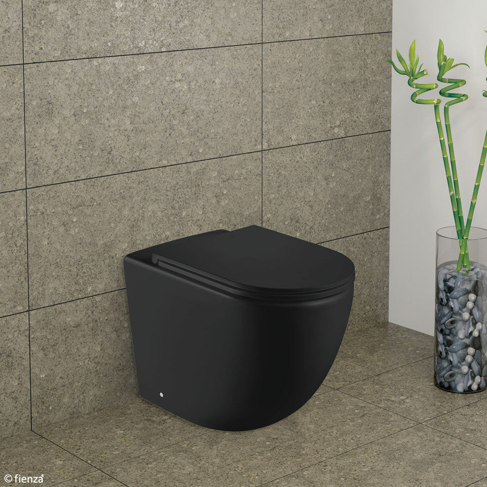 Koko Tornado Flush Wall-Faced Toilet Suite, Matte Black - Neche Interiors