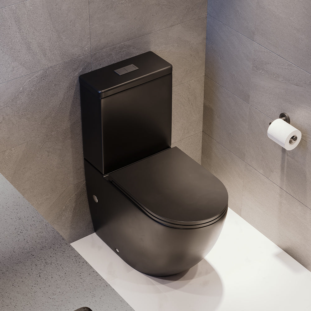 Koko Tornado Back-to-Wall Toilet Suite, Matte Black - Neche Interiors