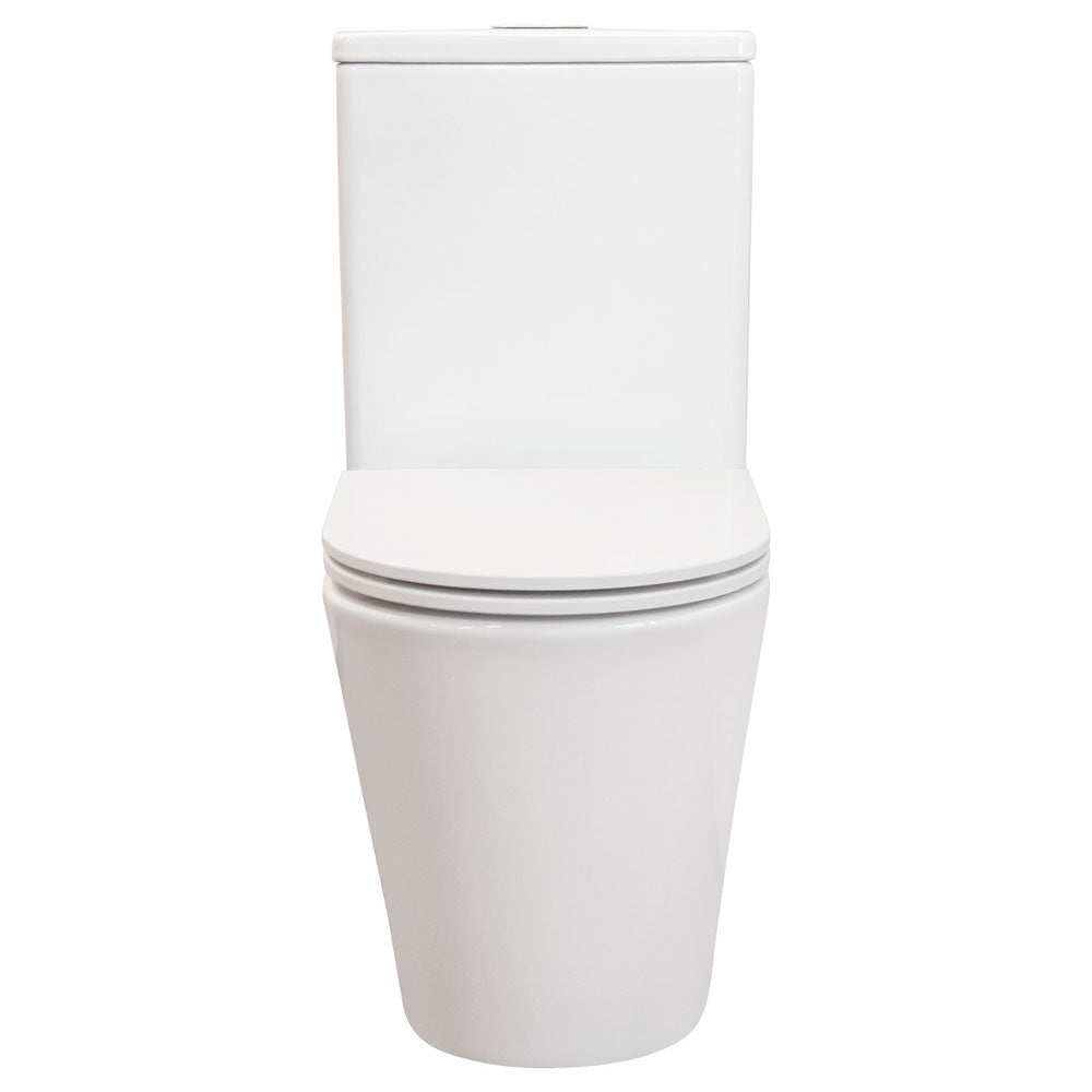 Isabella Back-to-Wall Toilet Suite, Gloss White with Slim Seat - Neche Interiors