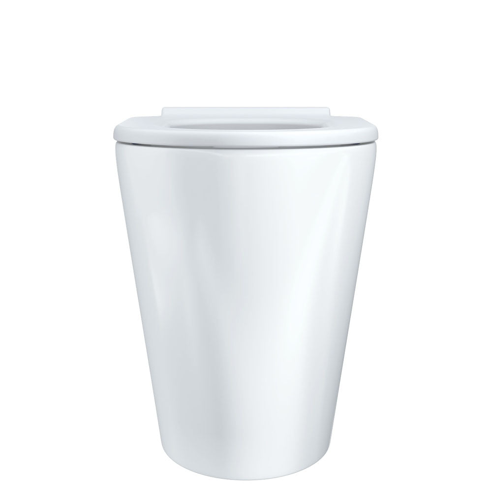 Isabella Care Wall-Faced Toilet Suite, Gloss White with White Seat - Neche Interiors
