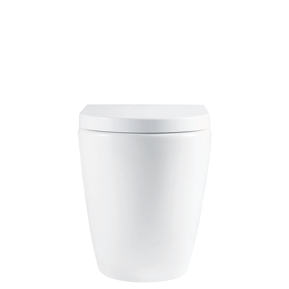Alix Ambulant Wall-Faced Toilet Suite, Gloss White - Neche Interiors