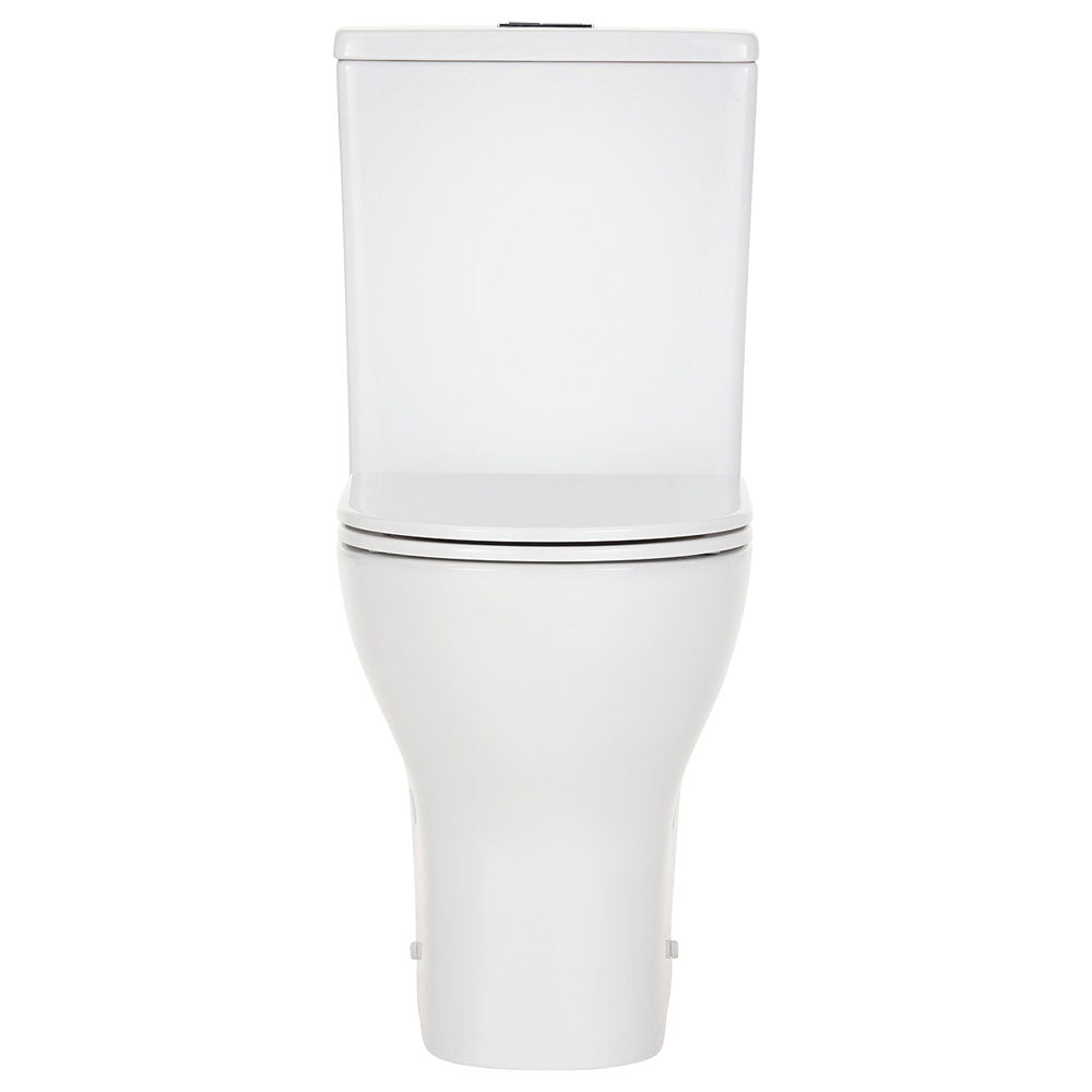 Tono Tornado Flush Back-to-Wall Toilet Suite, Gloss White with Slim Seat - Neche Interiors