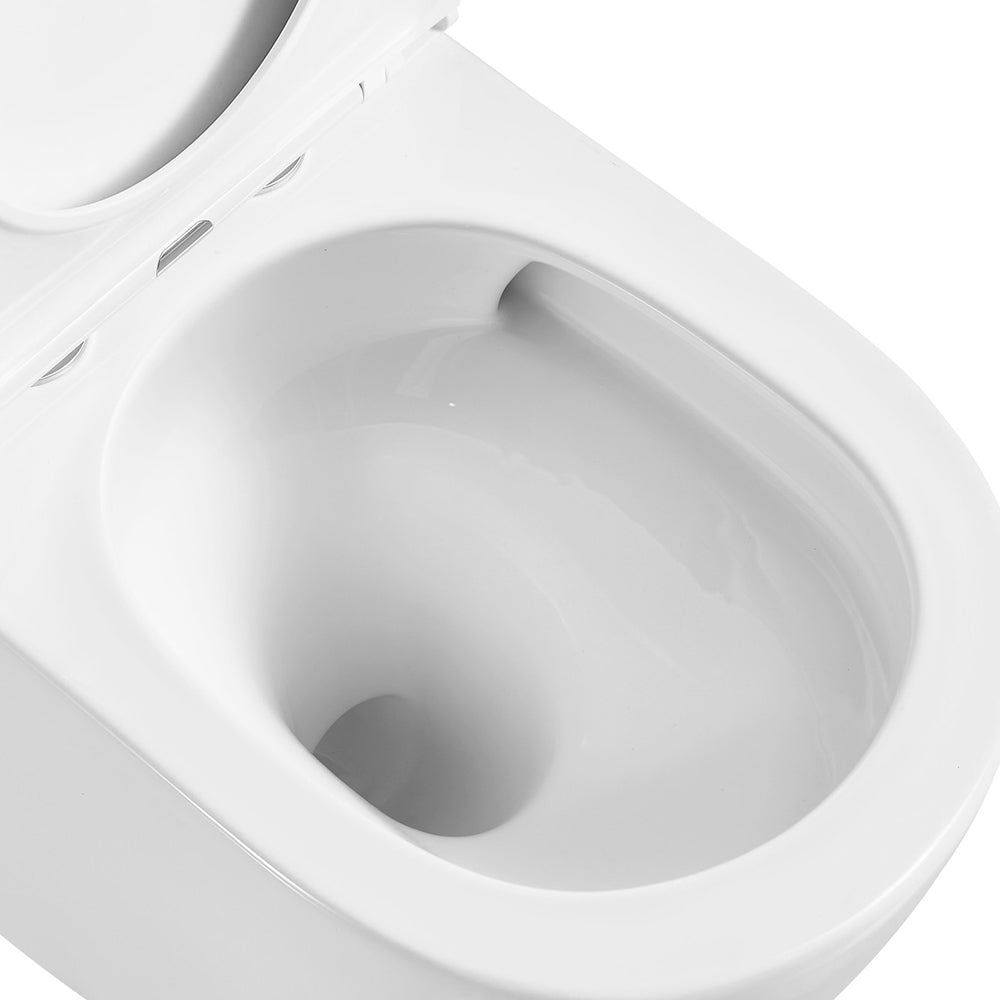 Joli Tornado Flush Back-to-Wall Toilet Suite, Gloss White with Slim Seat - Neche Interiors