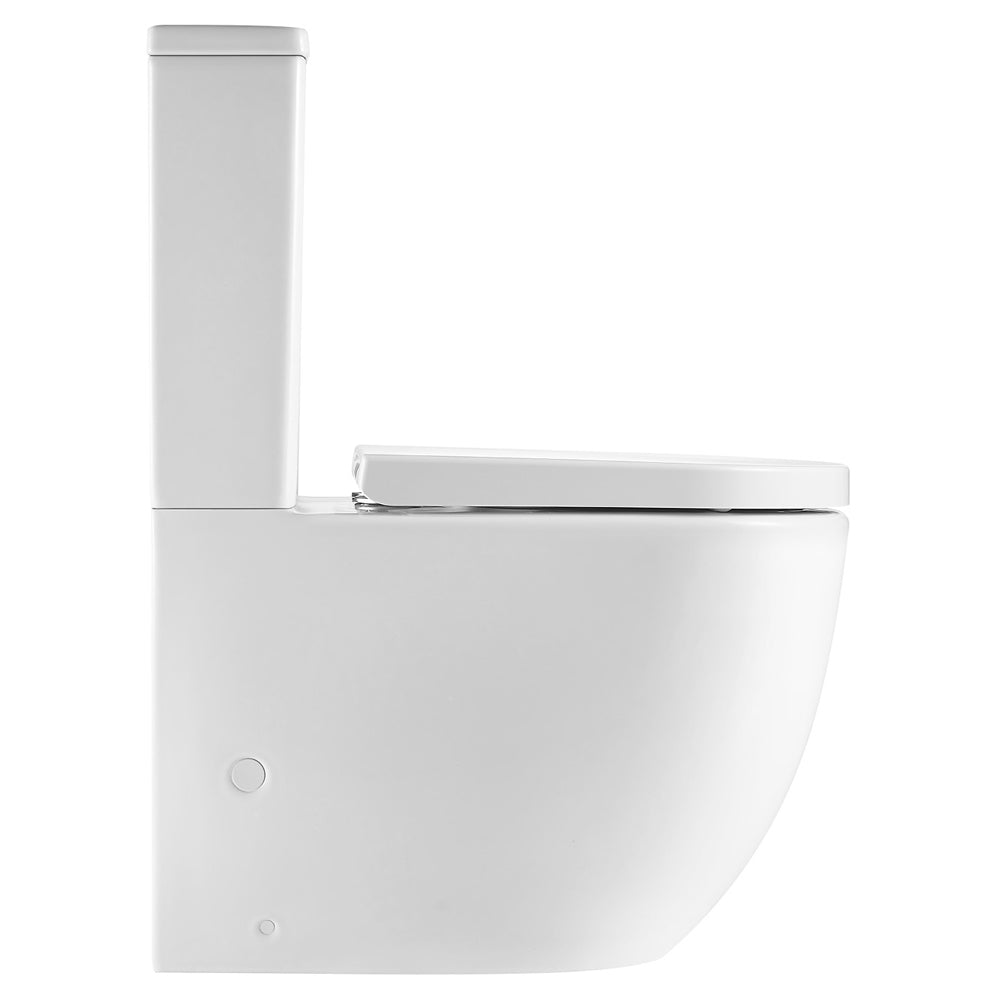 Joli Tornado Flush Back-to-Wall Toilet Suite, Gloss White - Neche Interiors