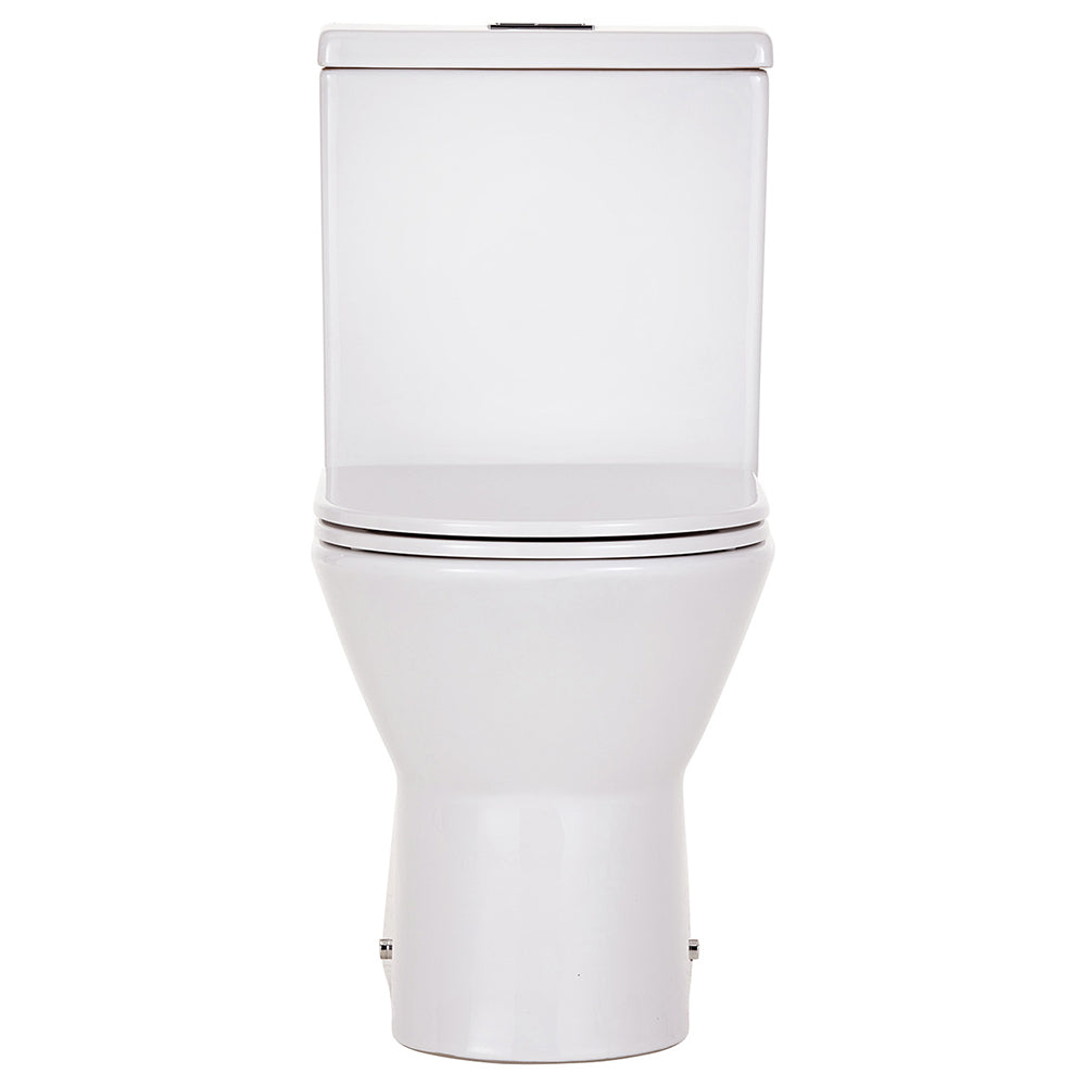 Escola Back-to-Wall Toilet Suite, Gloss White with Slim Seat - Neche Interiors