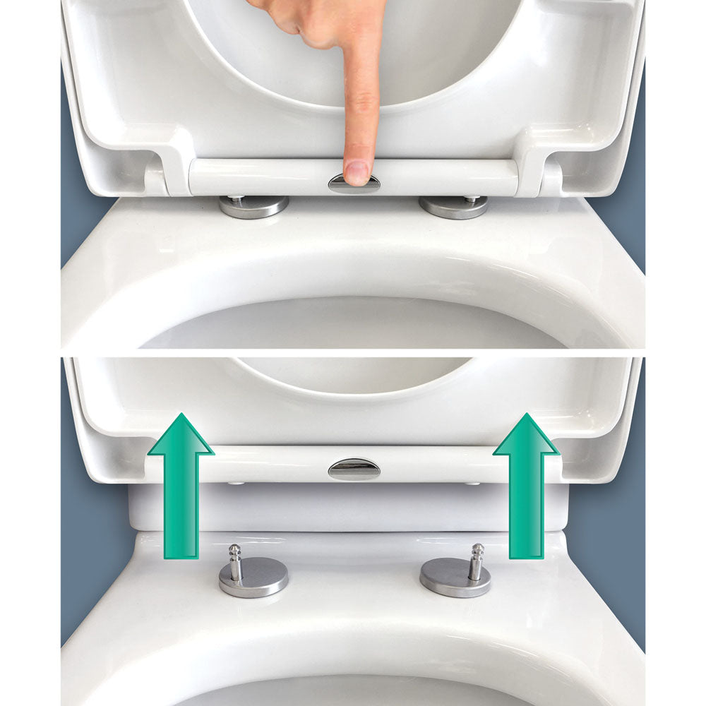 Escola Back-to-Wall Toilet Suite, Gloss White - Neche Interiors