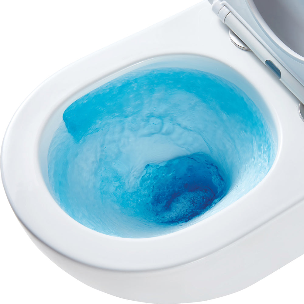 Koko Tornado Flush Wall Hung Toilet Suite, Matte White - Neche Interiors