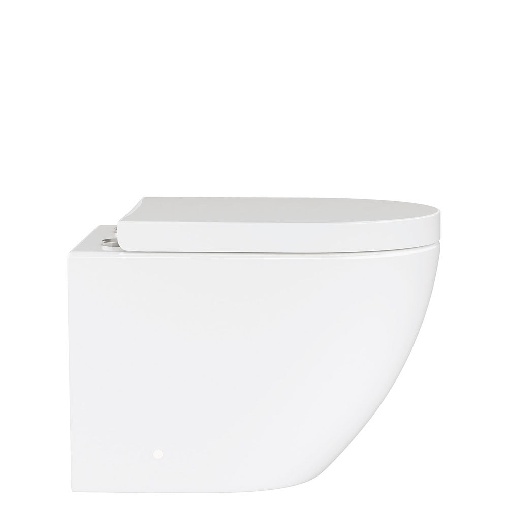 Koko Tornado Flush Wall Hung Toilet Suite, Gloss White - Neche Interiors