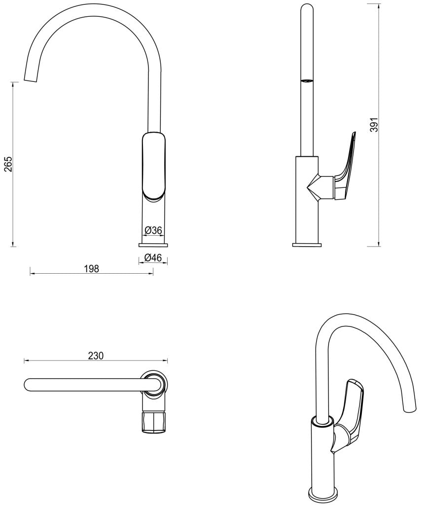 Kaza Sink Mixer - Neche Interiors