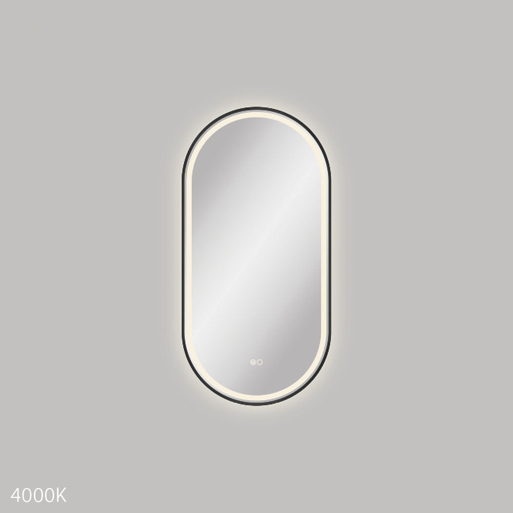 Empire LED Matte Black Framed Mirror