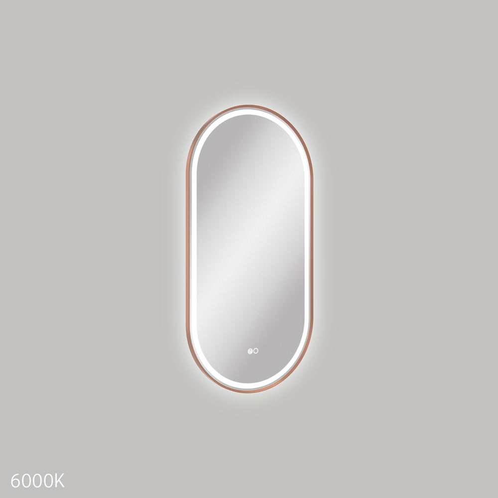 Empire LED Brushed Copper Framed Mirror