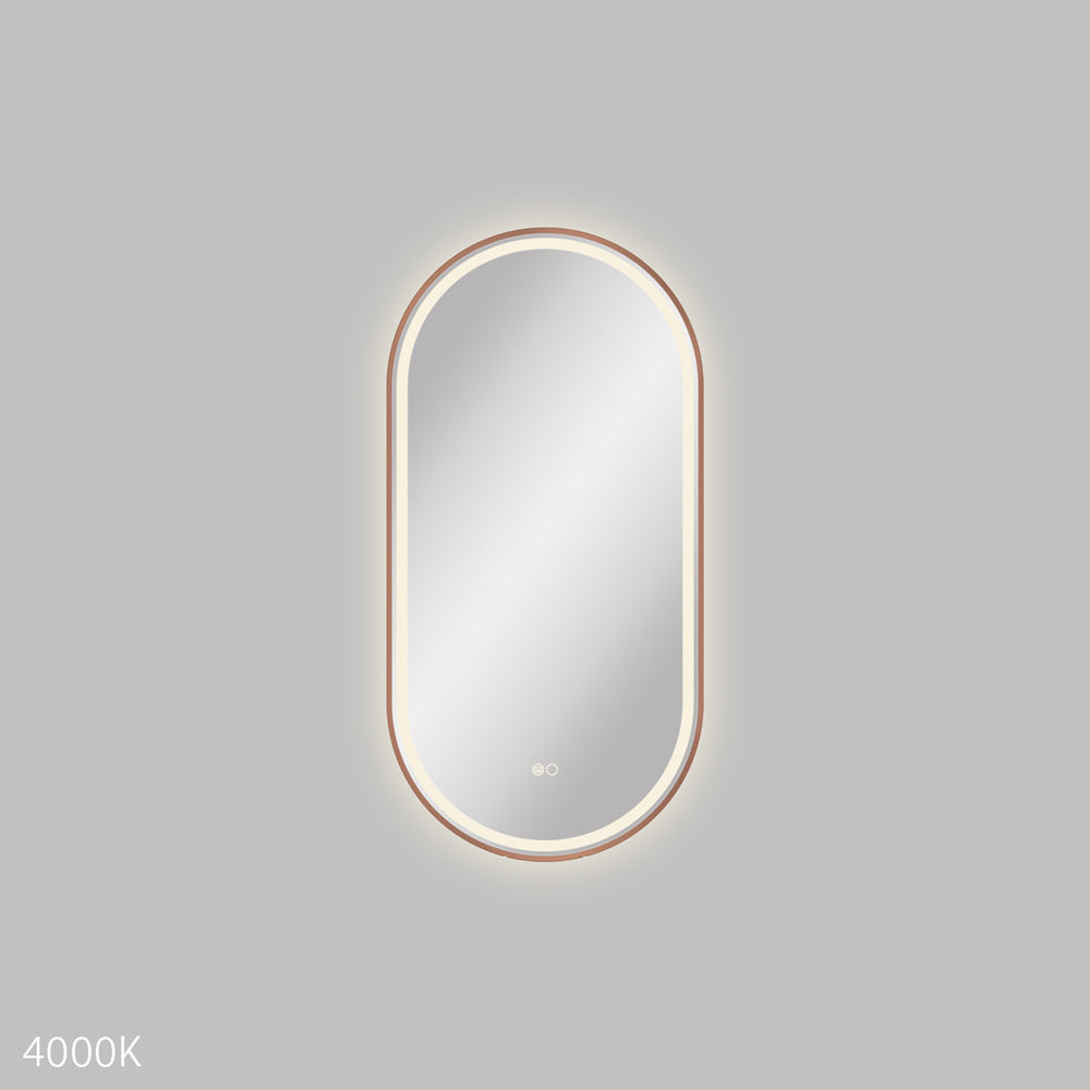 Empire LED Brushed Copper Framed Mirror