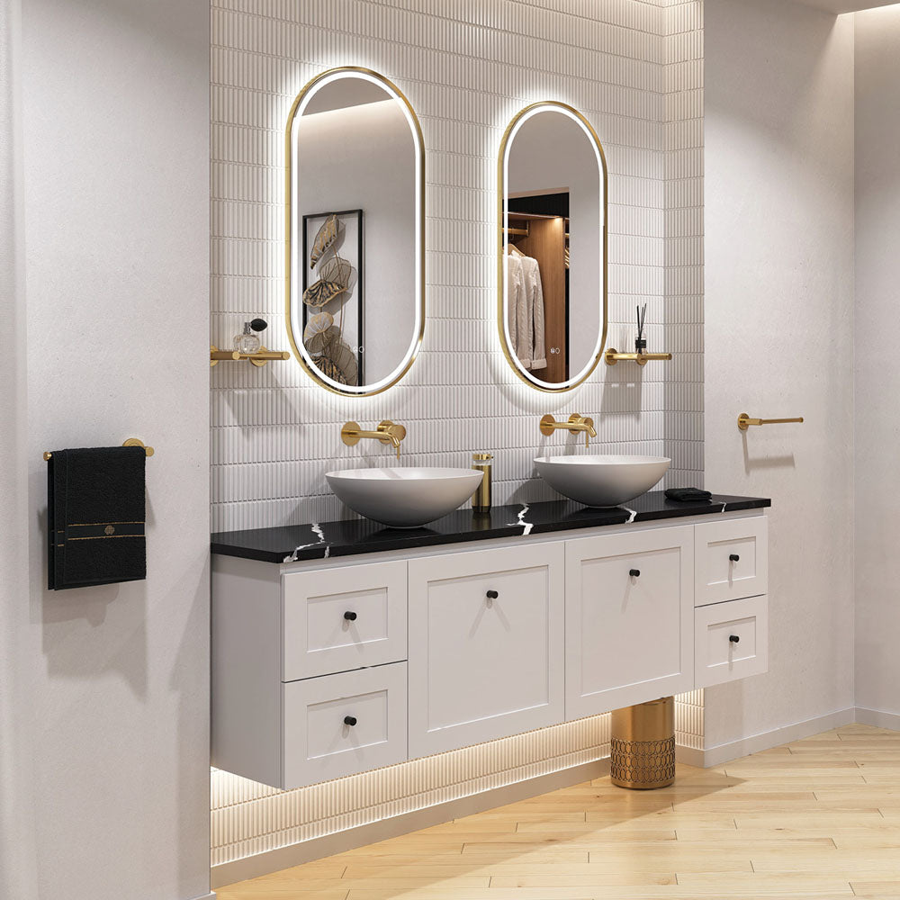 Empire LED Urban Brass Framed Mirror