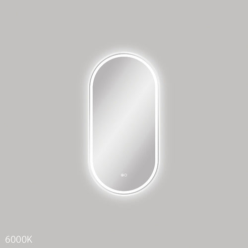 Empire LED Matte White Framed Mirror