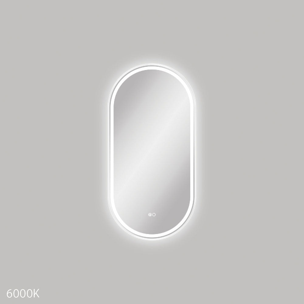 Empire LED Matte White Framed Mirror