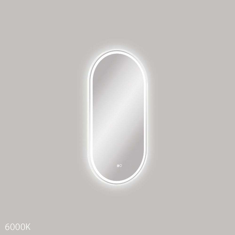 Empire LED Matte White Framed Mirror