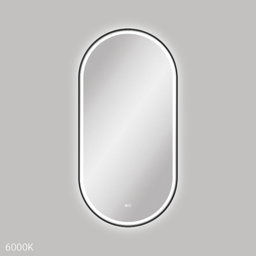 Empire LED Matte Black Framed Mirror