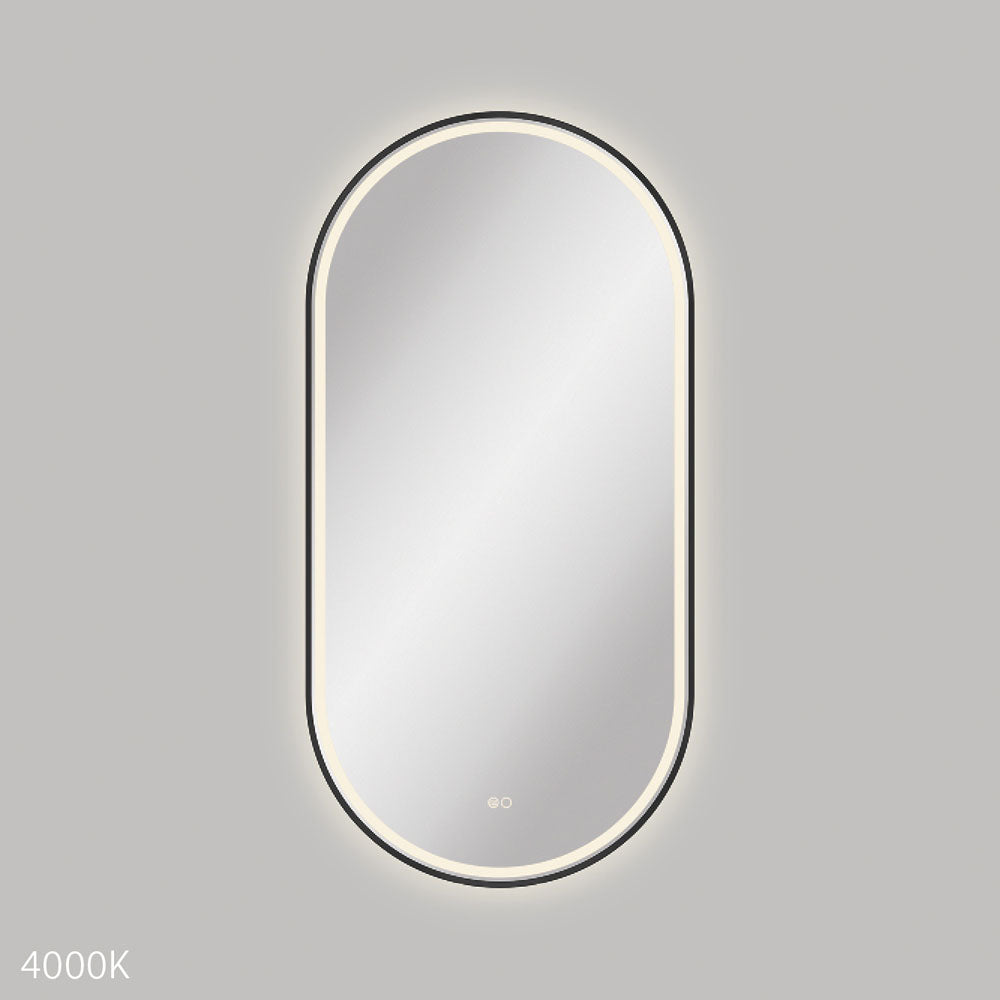 Empire LED Matte Black Framed Mirror