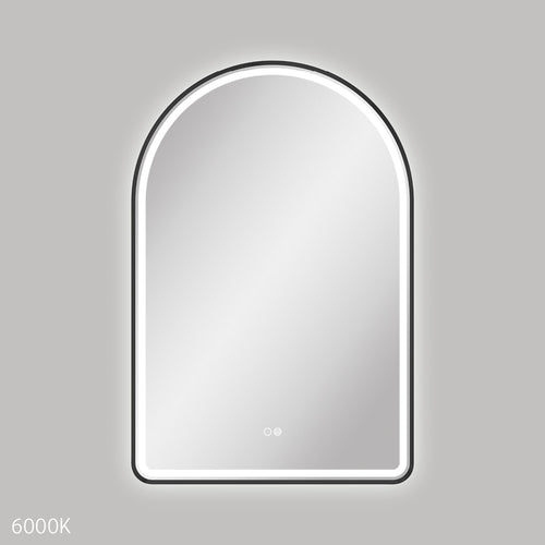 Valentina LED Matte Black Framed Mirror