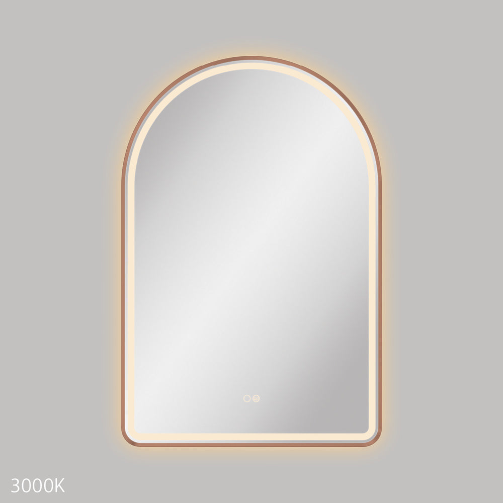 Valentina LED Brushed Copper Framed Mirror