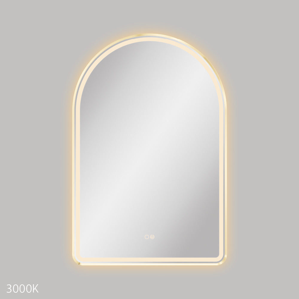 Valentina LED Urban Brass Framed Mirror