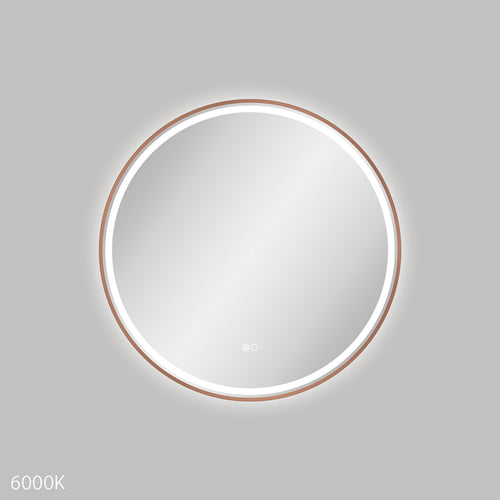 Reba LED Brushed Copper Framed Mirror