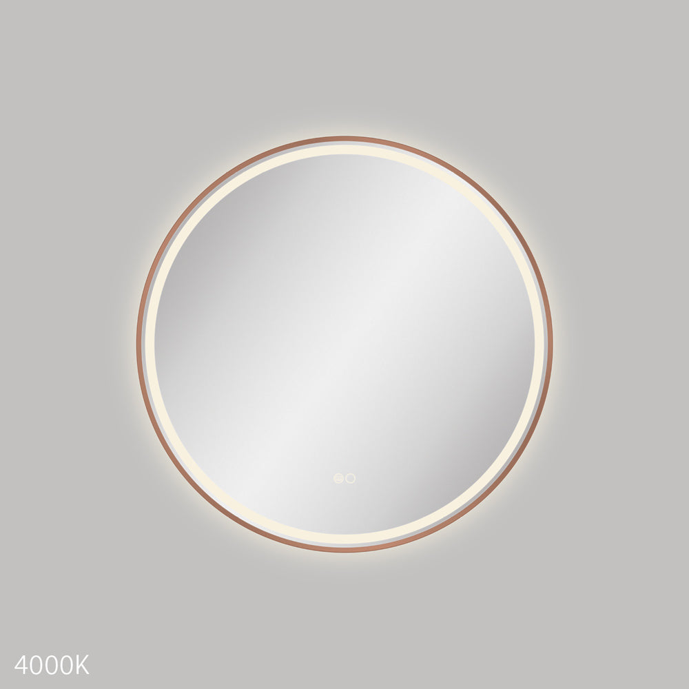 Reba LED Brushed Copper Framed Mirror