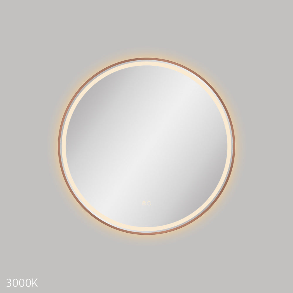 Reba LED Brushed Copper Framed Mirror