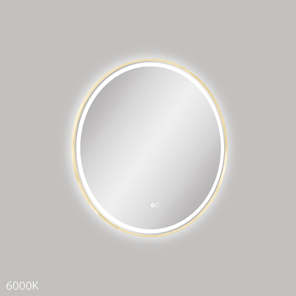 Reba LED Urban Brass Framed Mirror