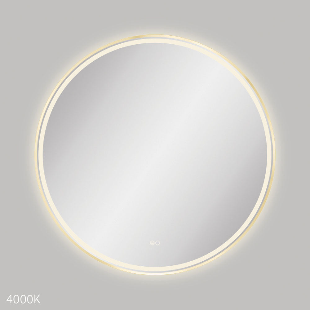 Reba LED Urban Brass Framed Mirror