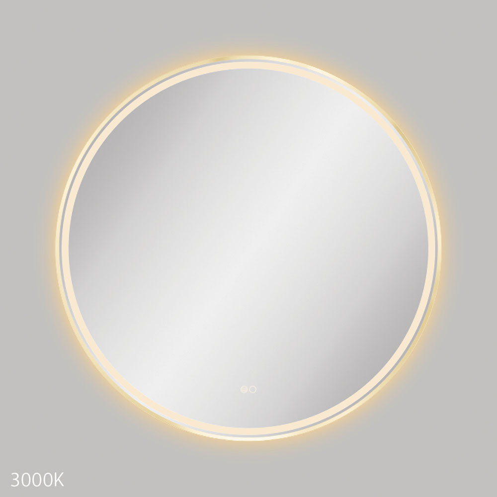 Reba LED Urban Brass Framed Mirror