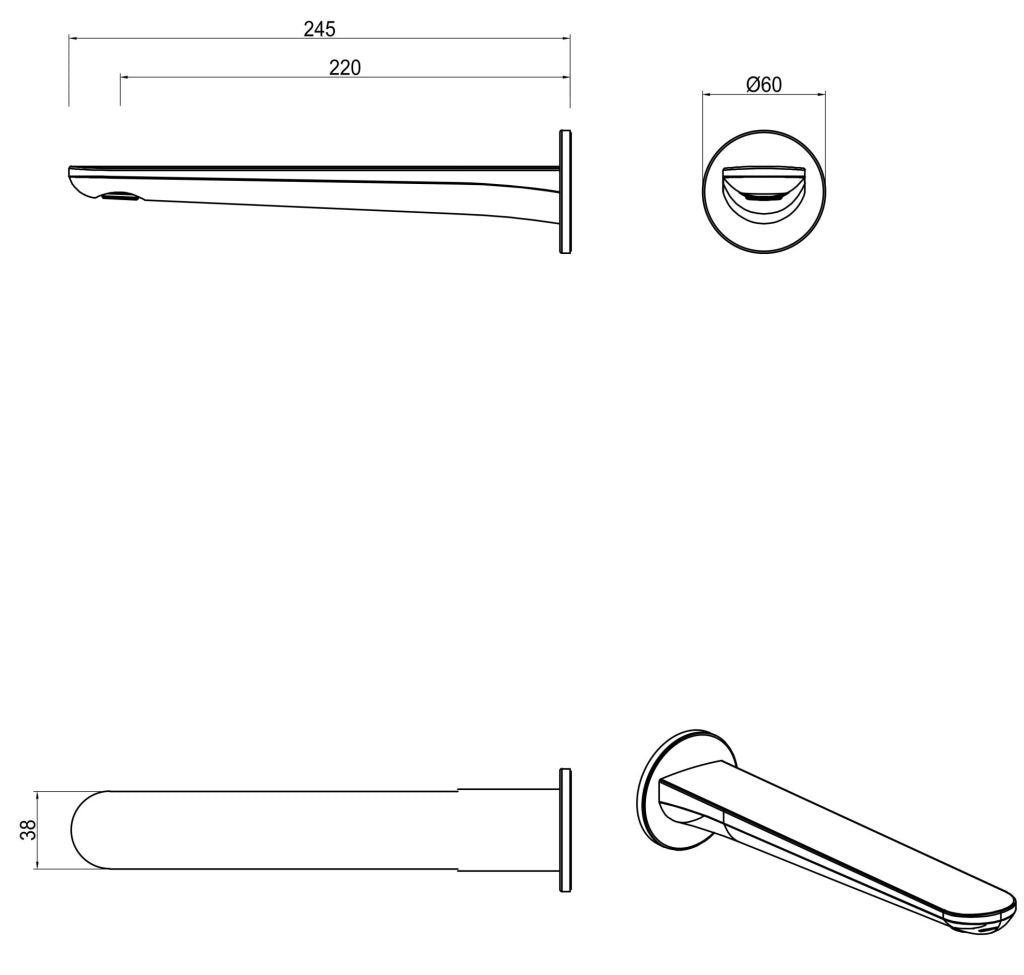 Lantra Bath Spout - Neche Interiors