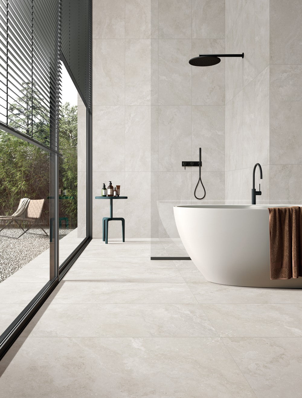 Norcia Travertine Porcelain Tile - Neche Interiors